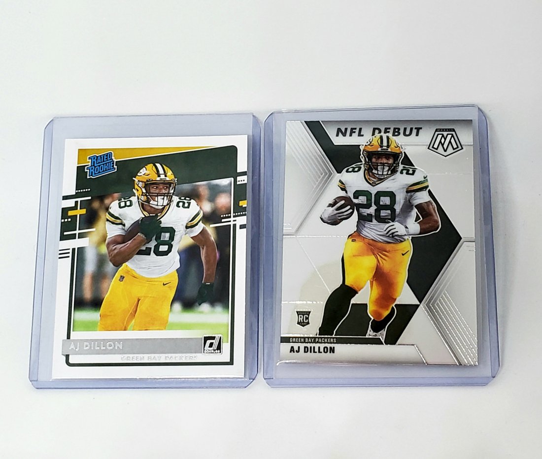 Lot of 2 AJ Dillin Packers Rookie Cards (1 of 1)