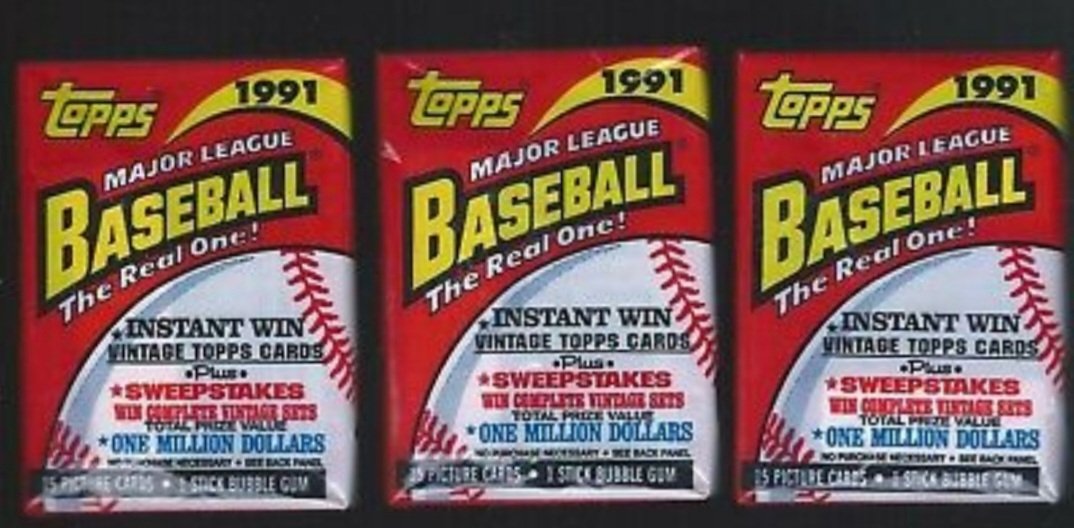 1991 Topps Baseball Sealed Wax Packs Chipper Jones RC? (1 of 1)