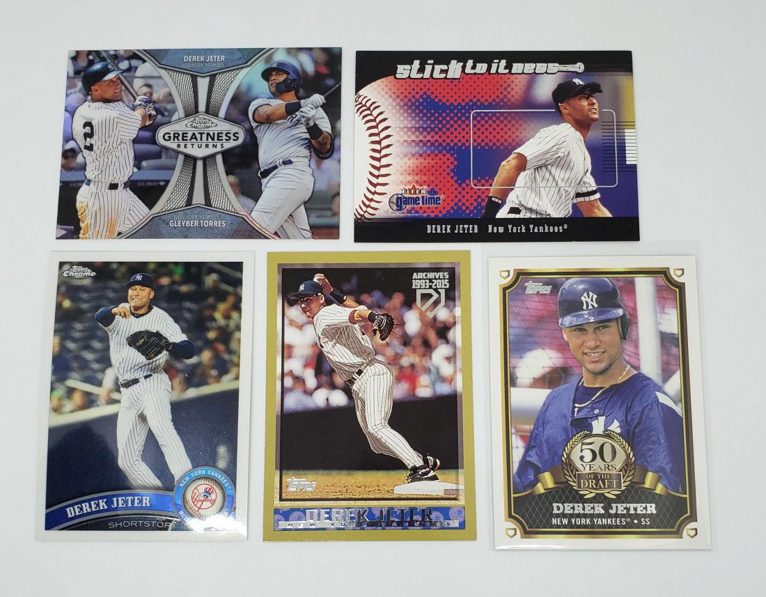 Lot of 5 Derek Jeter New York Yankees Cards (1 of 1)