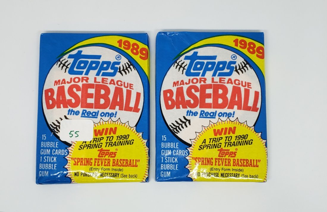 2 Fresh Wax Packs-1989 Topps Baseball Cards (1 of 1)