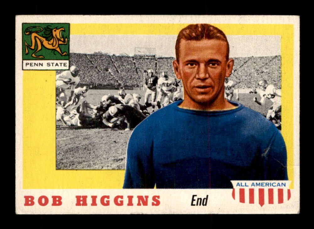 1955 Topps #33 Bob Higgins Penn State RC (1 of 2)