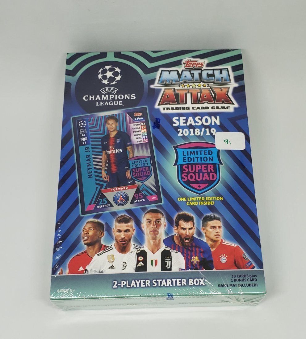 2018-19 Match Attax Soccer Trading card game: 2-player starter set with game cards foils and play mat