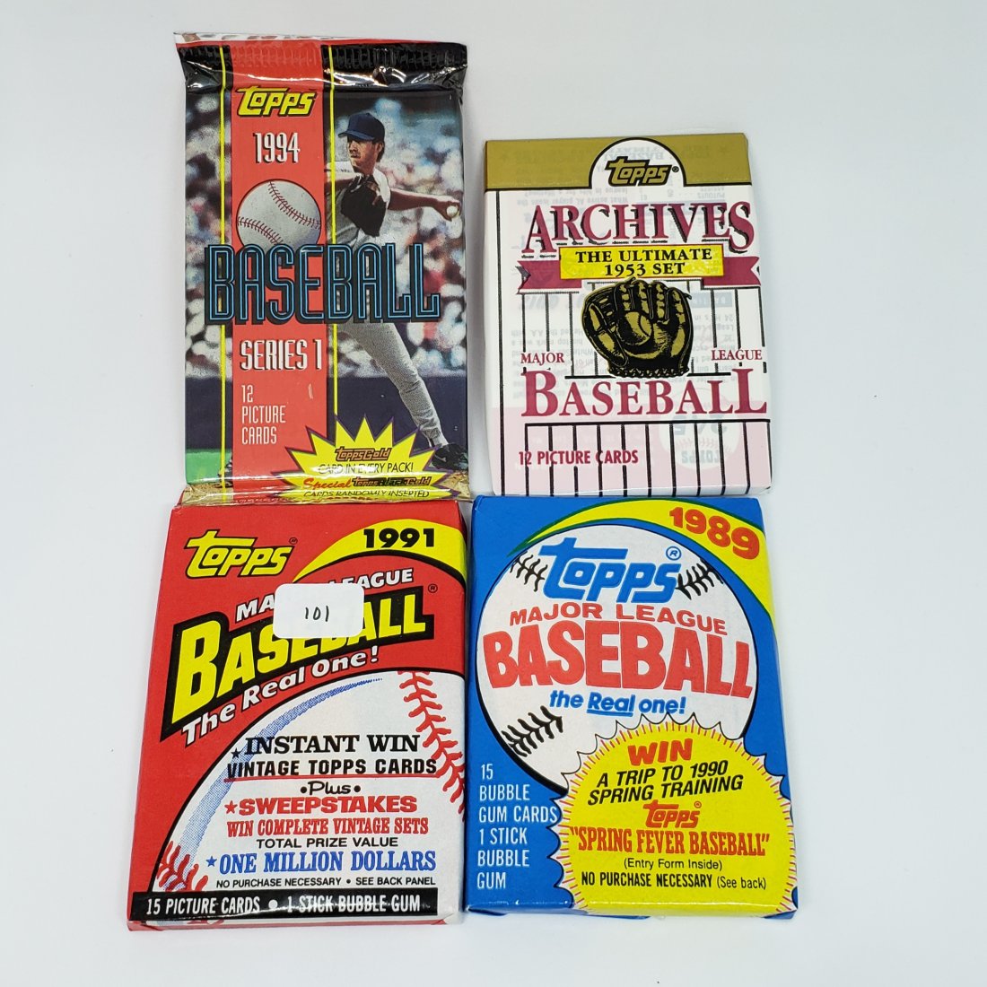 Lot of 4 Assorted Topps Baseball wax packs (1 of 1)