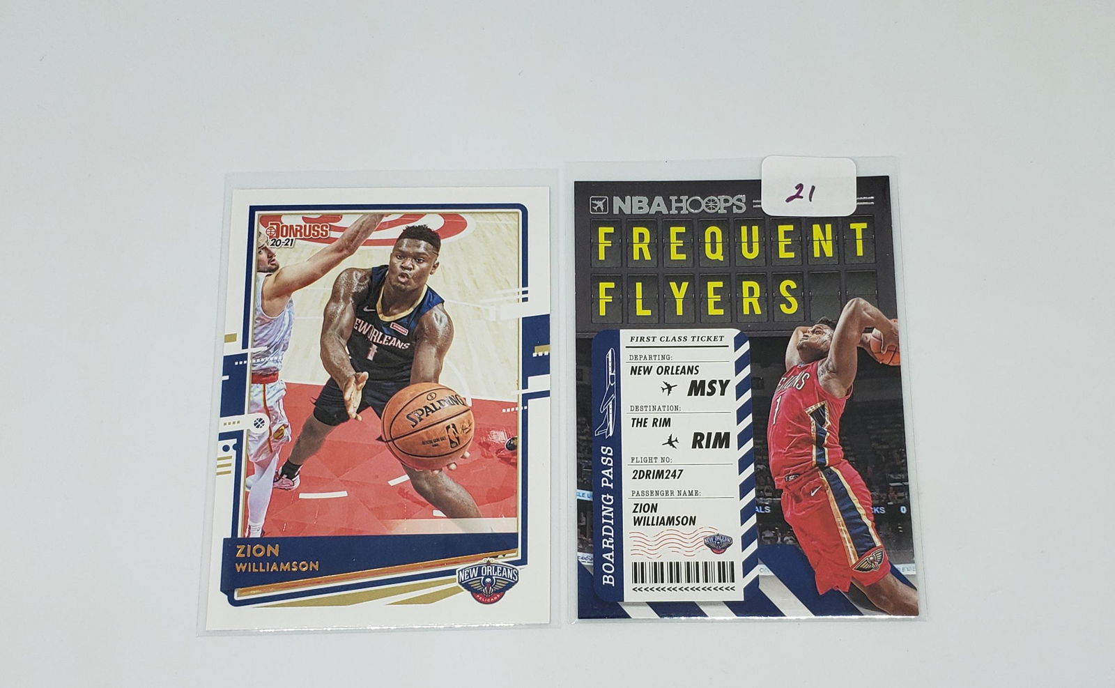 Zion Williamson 2020 Donruss + Hoops insert (1 of 1)