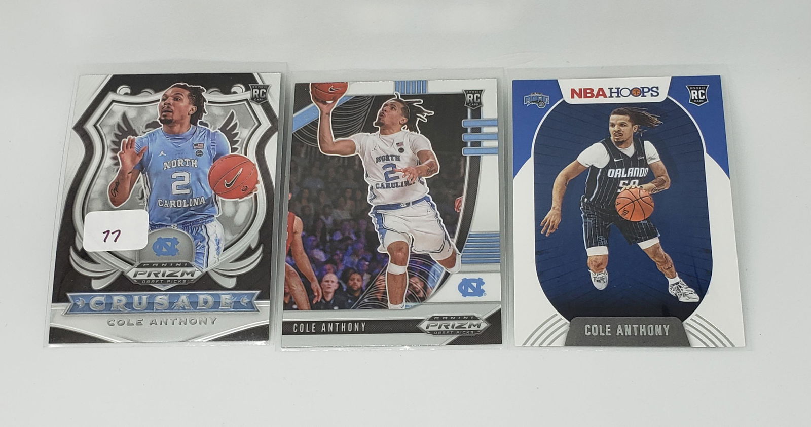 Cole Anthony UNC Tarheel Rookie cards (1 of 1)