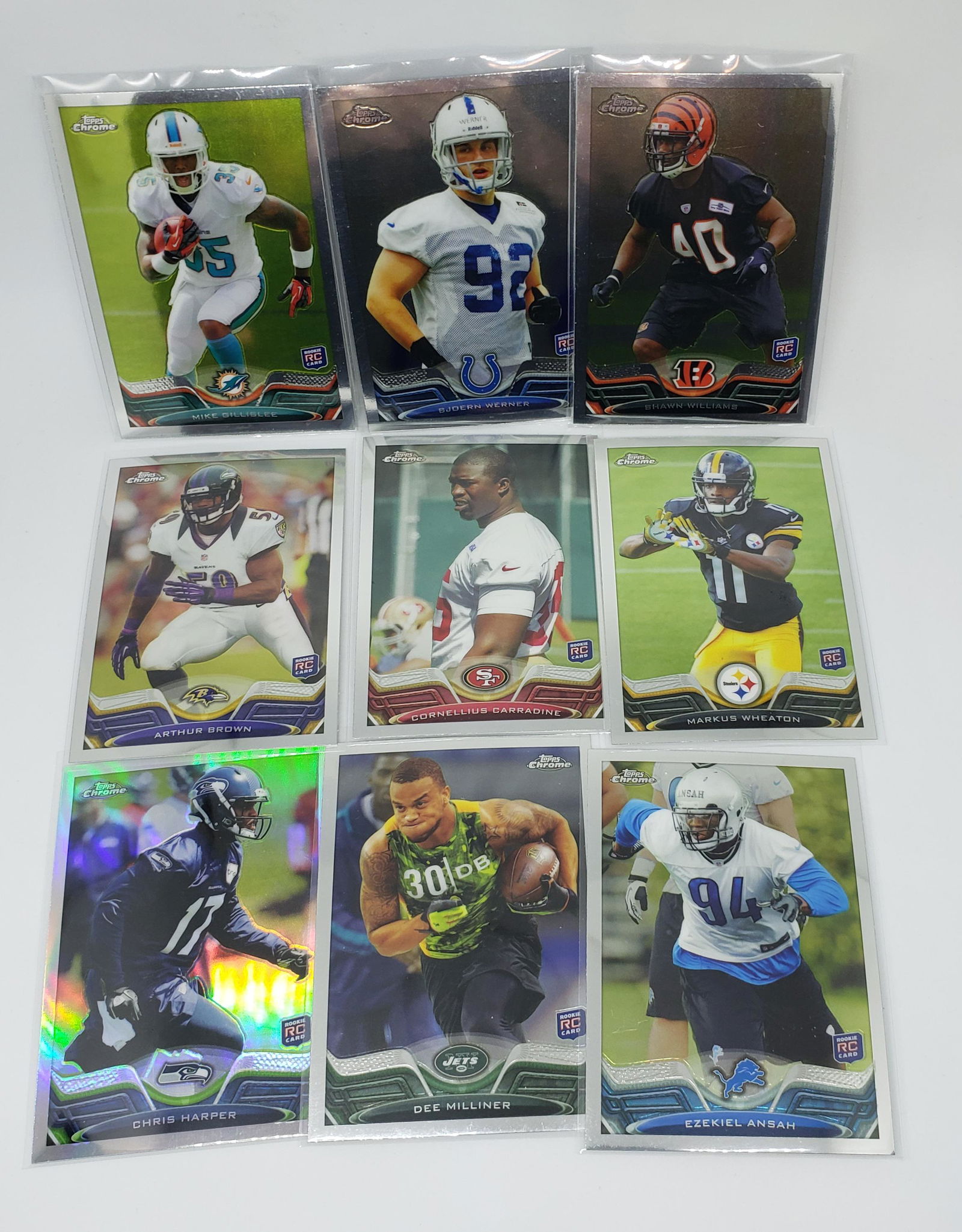 Lot of 9 Topps Chrome FB cards (1 of 1)