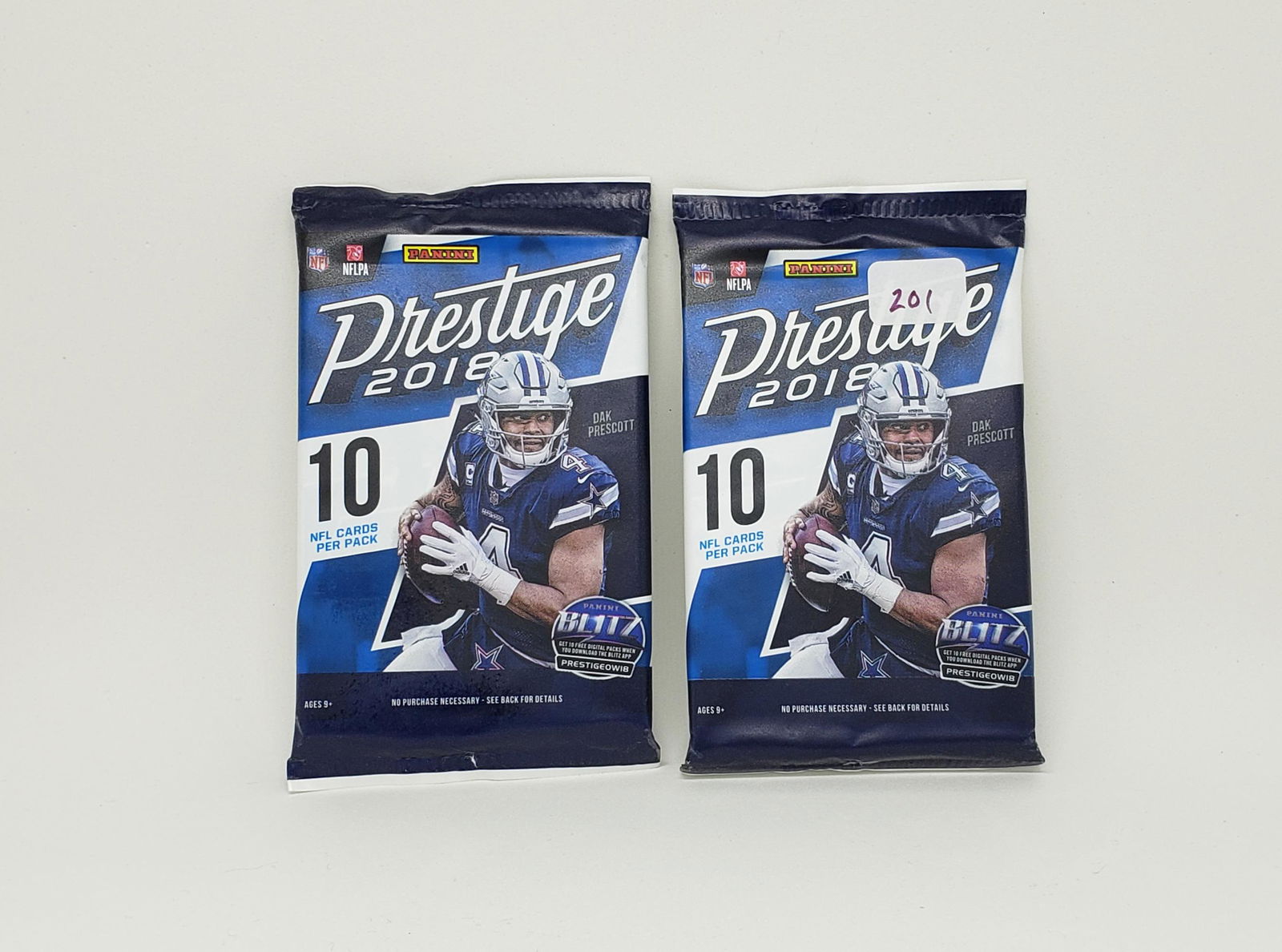 2 Packs of 2018 Prestige Football Cards (1 of 1)