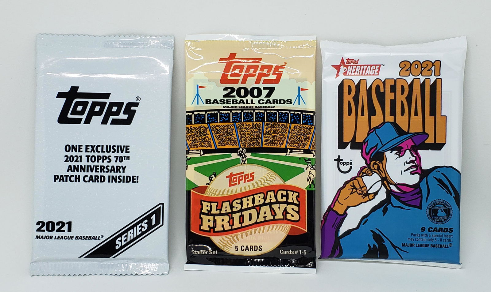 3 packs of assorted baseball cards (1 of 1)