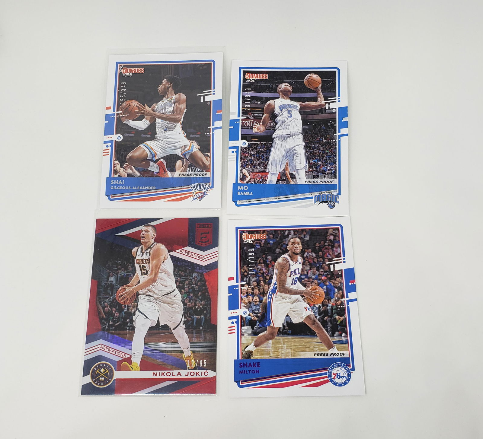 LOT OF 4 PANINI DONRUSS NUMBERED BASKETBALL CARDS (1 of 1)