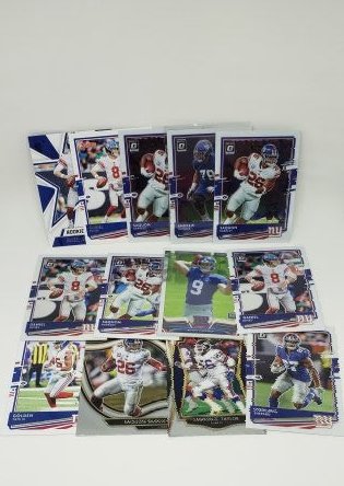 Lot of 14 New York Giants football cards: With Daniel Jones, Golden Tate lll card and more