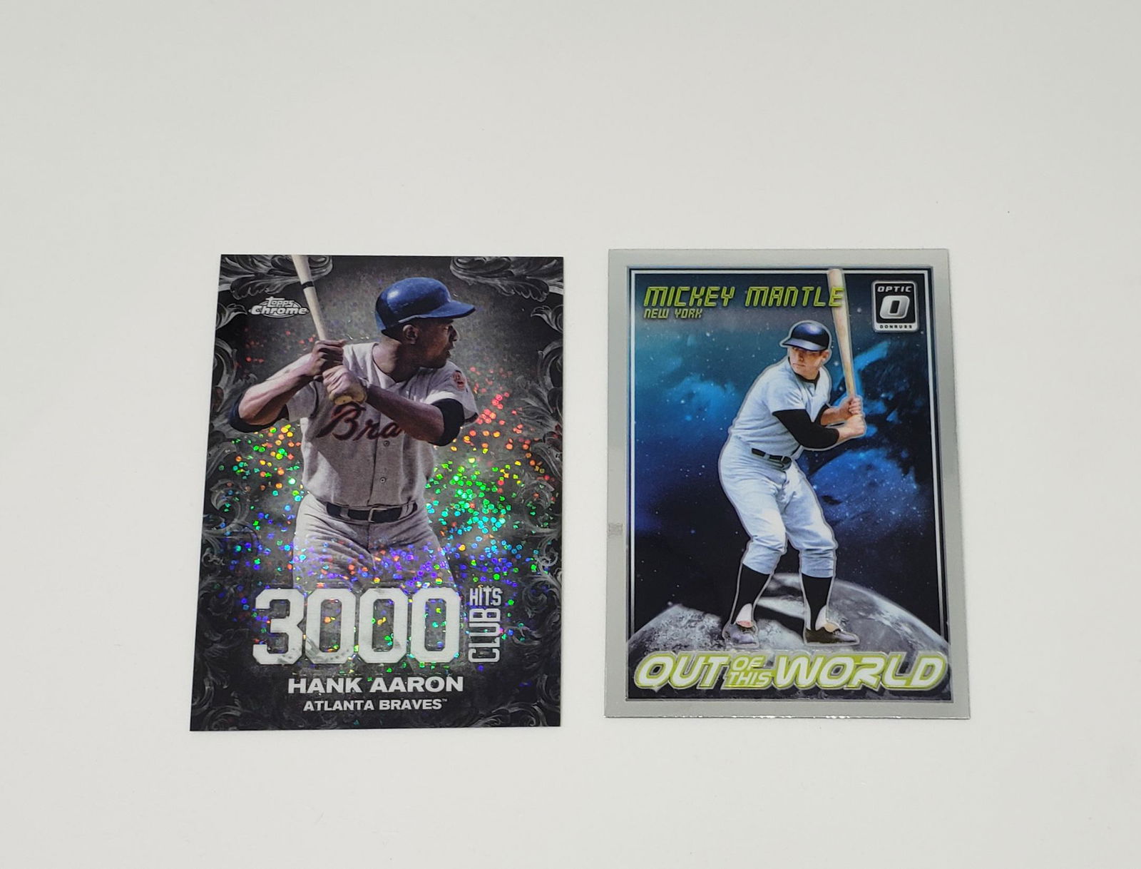 2018 panini Donruss Mickey Mantle and Hake Aaron insert (1 of 1)