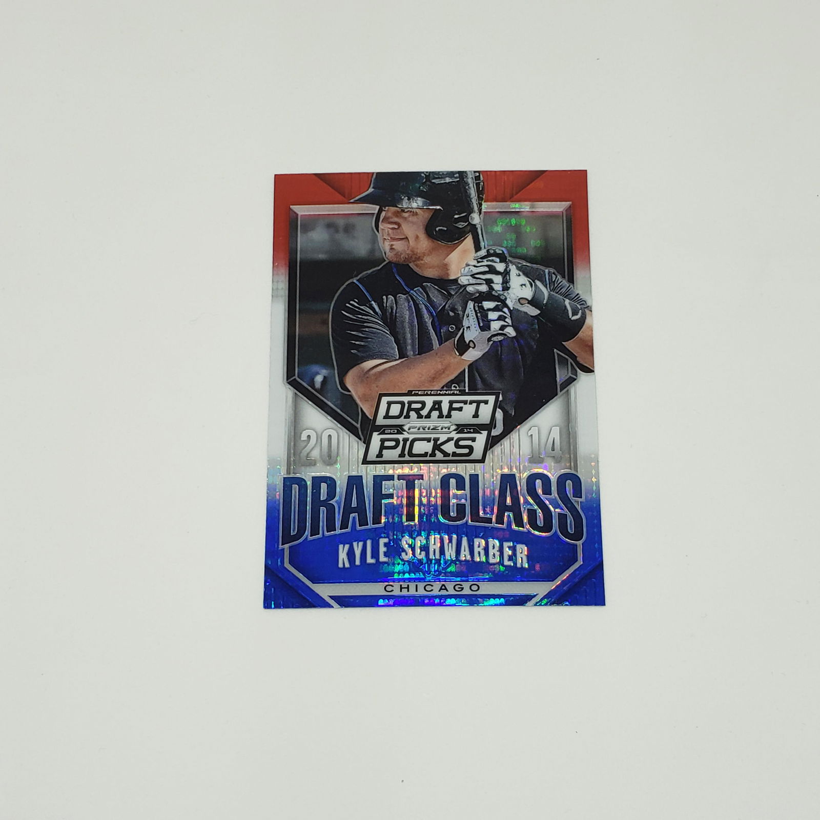 Kyle Schwarber Chi Cubs red white blue prizm rookie car (1 of 1)