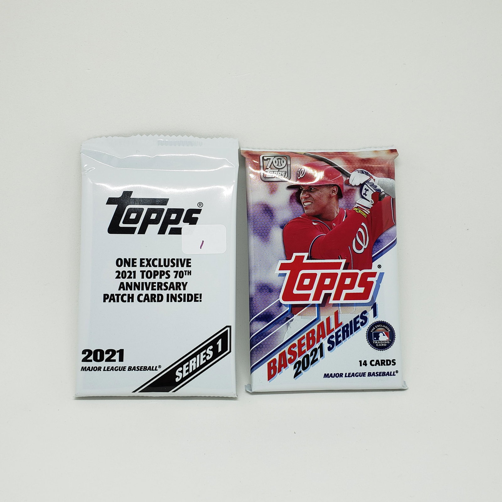 2021 Topps Baseball pack with 70th Anniversary patch (1 of 1)