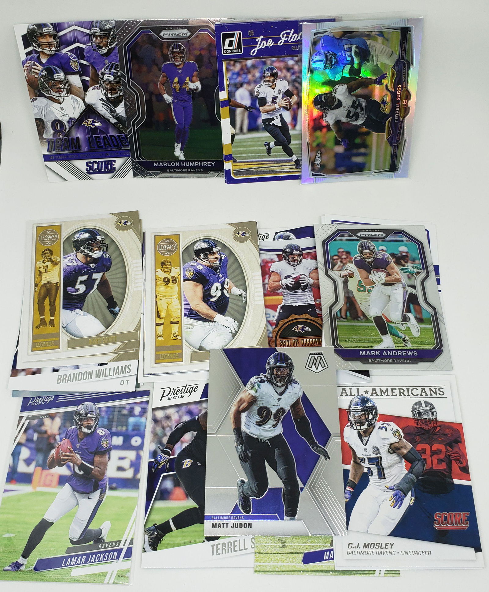 LOT OF BALTIMORE RAVENS FOOTBALL TEAM CARDS (1 of 1)