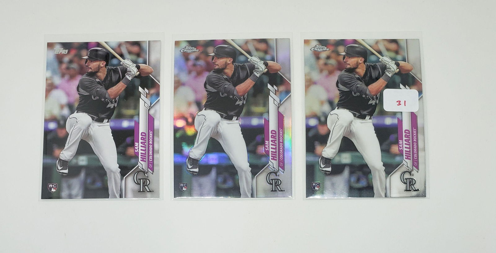 2020 Topps Chrome Sam Hilliard RC Silver Refractor (1 of 1)