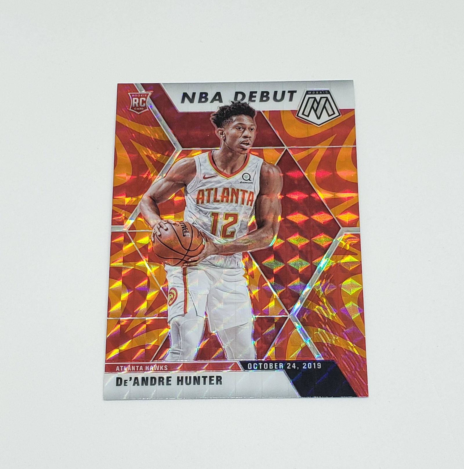 DeANDRE HUNTER ATL HAWK ORANGE REACTIVE ROOKIE CARD (1 of 1)
