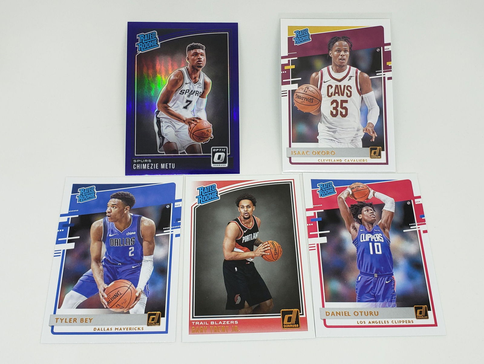 LOT OF 5 ASSORTED DONRUSS BASKETBALL RATED ROOKIES (1 of 1)