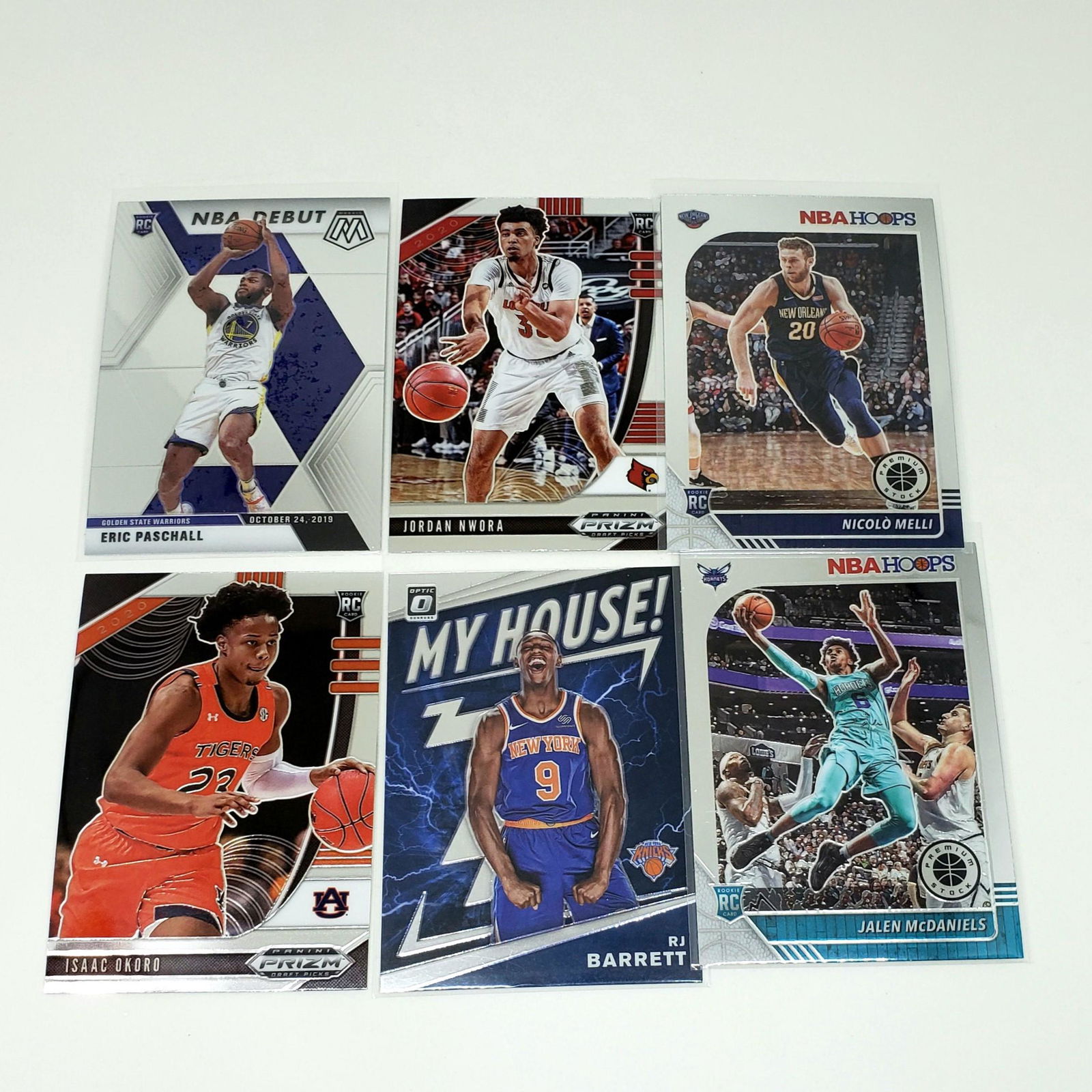 LOT OF 6 NBA ROOKIE BASKETBALL CARDS (1 of 1)