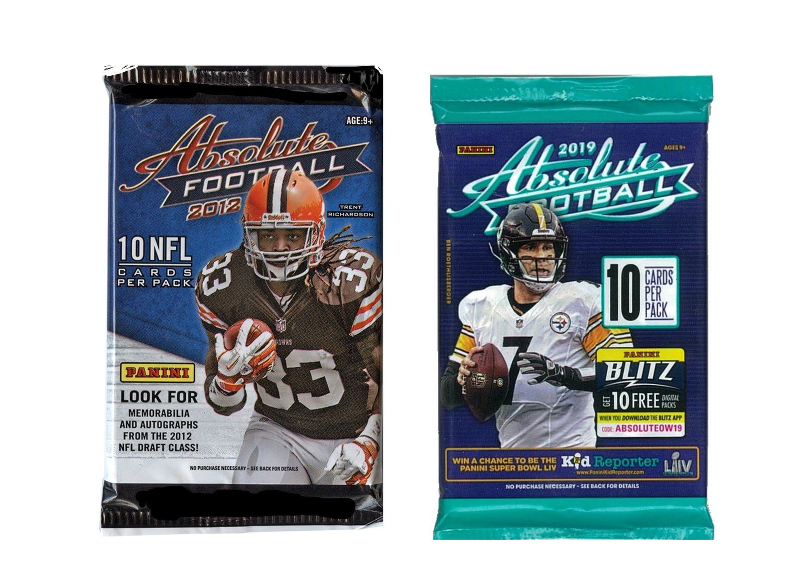 PANINI ABSOLUTE FOOTBALL SEALED PACKS 2012/2019 (1 of 1)