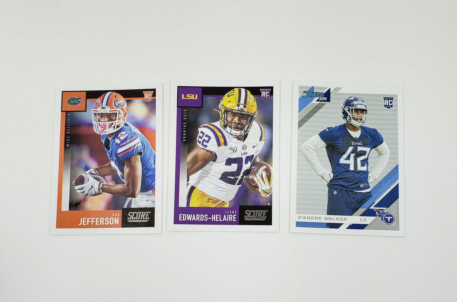 LOT OF 3 ROOKIE FOOTBALL CARDS (1 of 1)