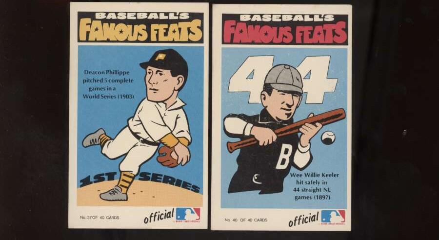 LOT OF 2 FLEER BASEBALL'S FAMOUS FEATS (1 of 1)