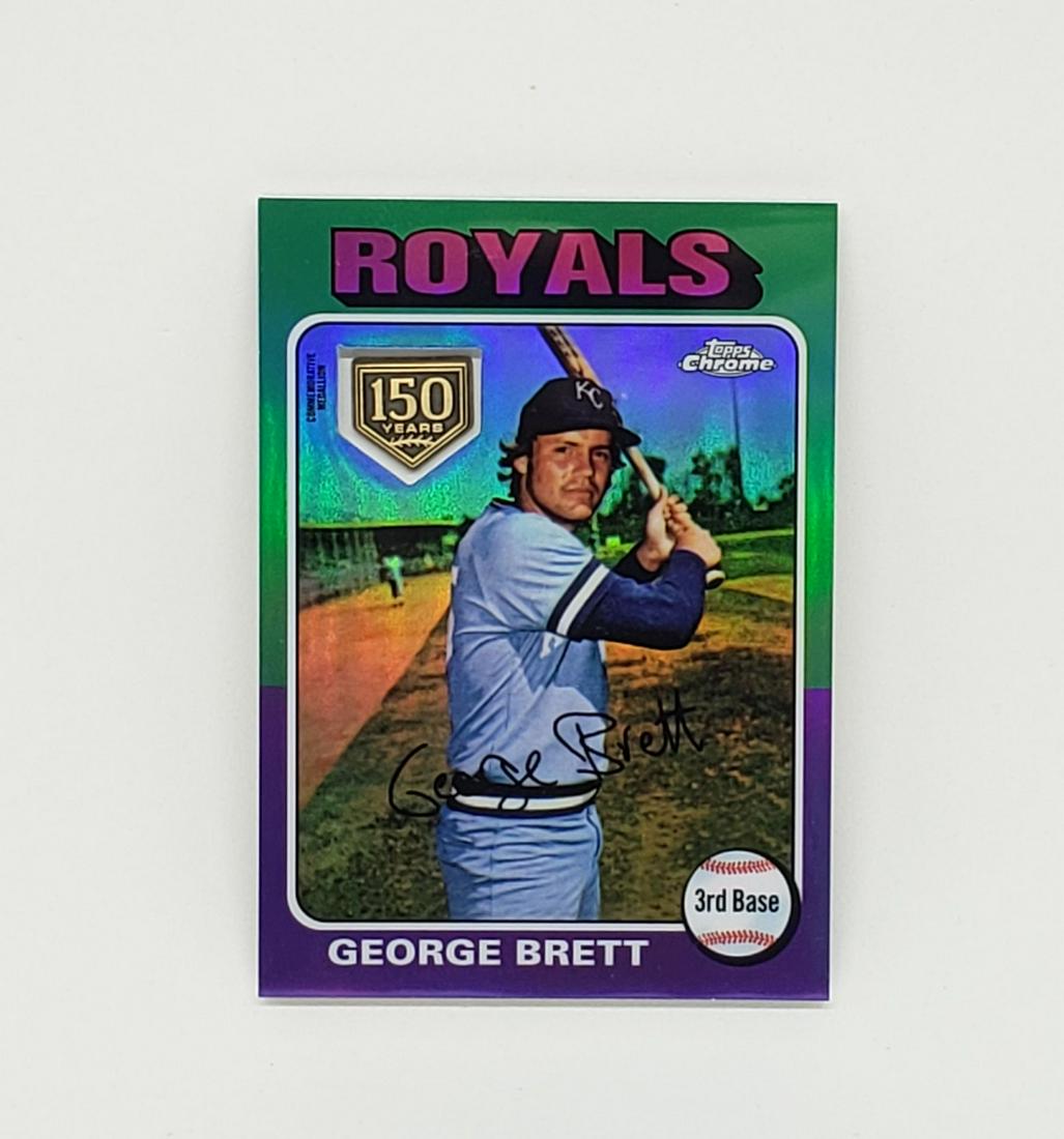 GEORGE BRETT TOPPS CHROME 150TH YEAR ANNIVERSARY RELIC (1 of 2)