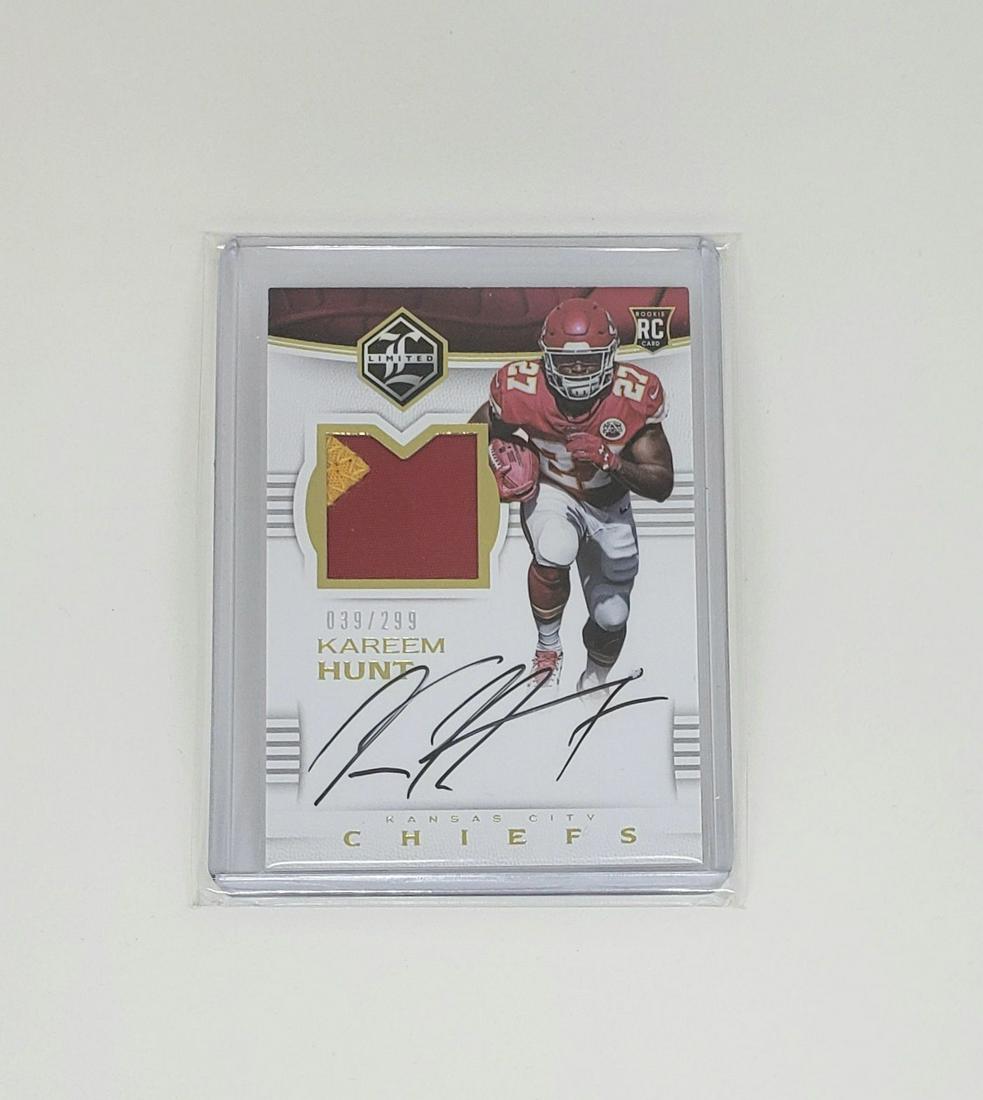 2017 PANINI LIMITED KAREEM HUNT ROOKIE PATCH AUTO (1 of 2)