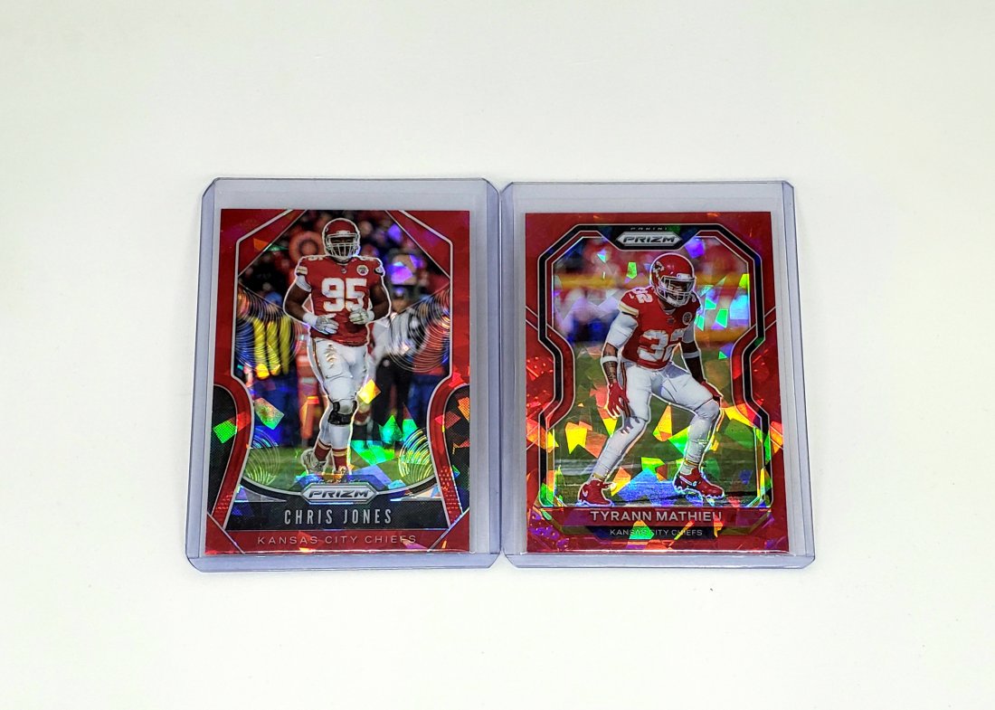 Tyrann Mathieu and Chris Jones Chiefs Red Ice Prizms (1 of 1)