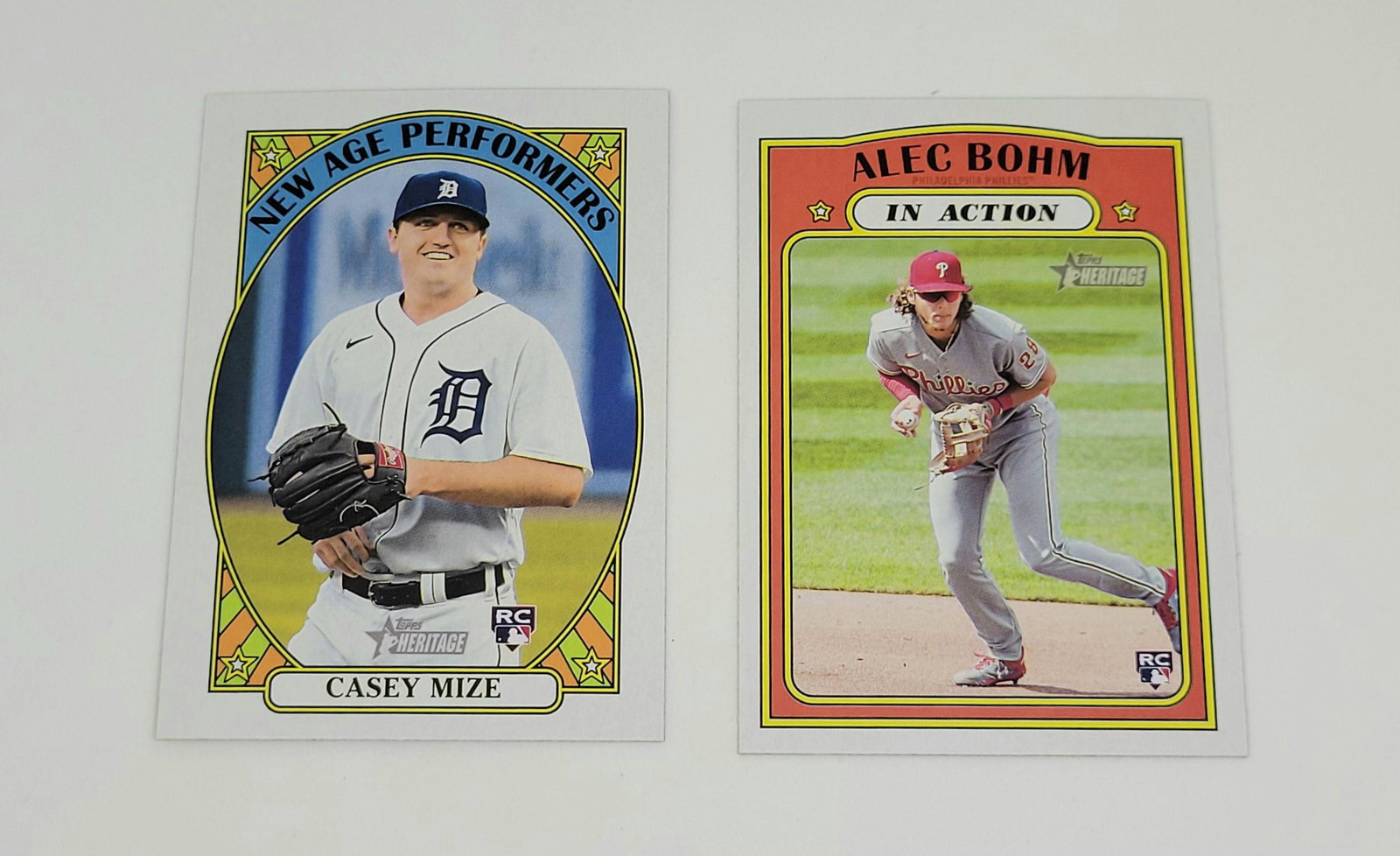 ALEC BOHM PHILLIES AND CASEY MIZE TIGERS ROOKIE INSERTS (1 of 1)