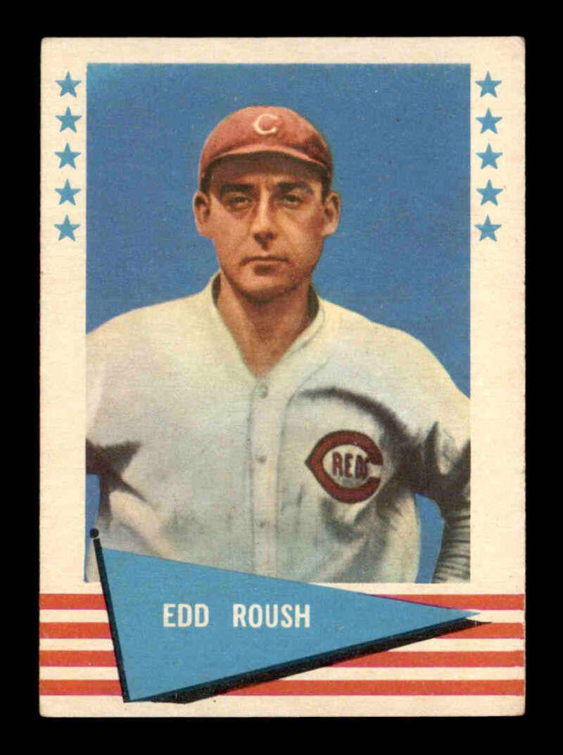 1961 FLEER BASEBALL GREATS EDD ROUSH REDS HOFER (1 of 2)