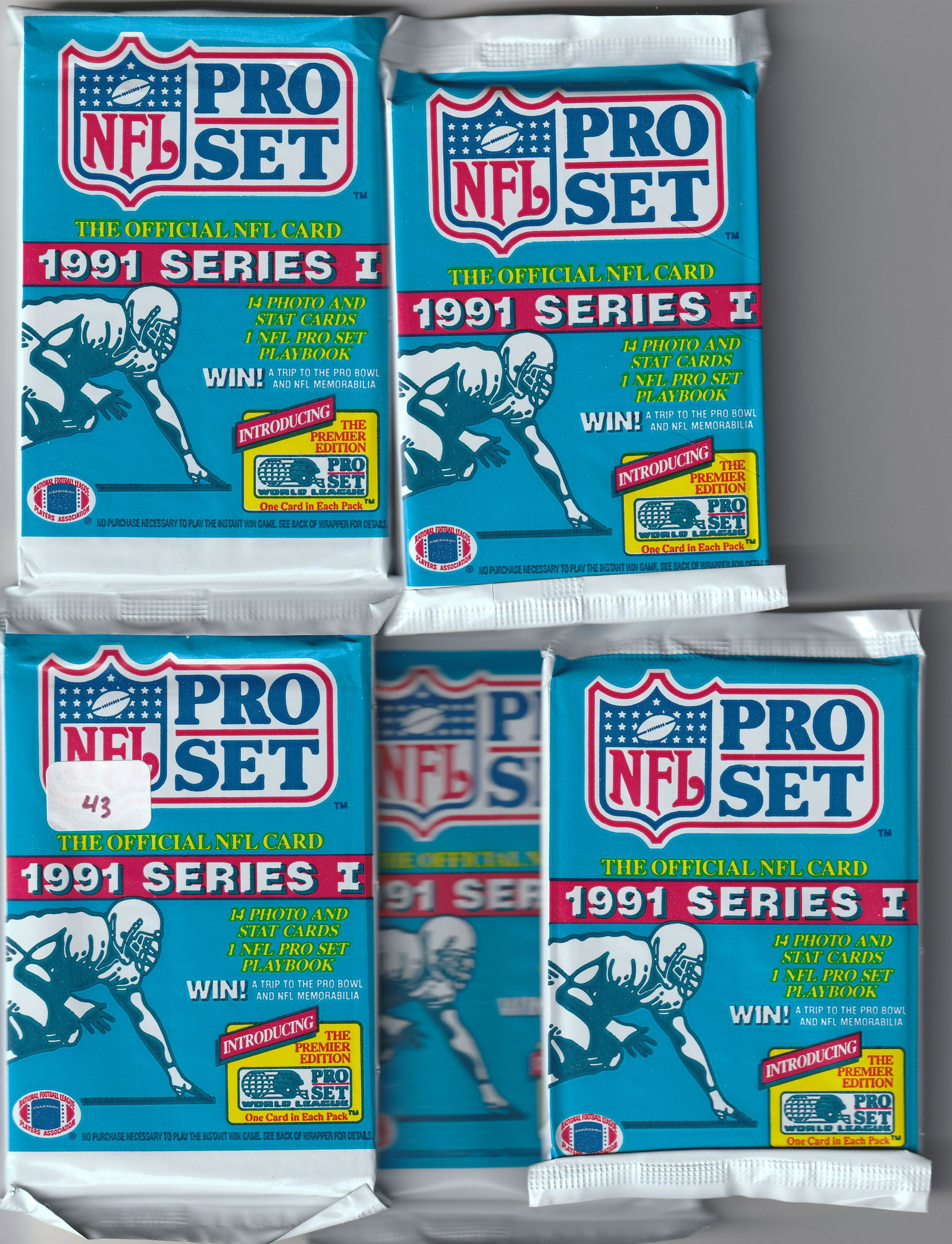2PK 1991 NFL PRO SET SEALED PACKS (1 of 1)
