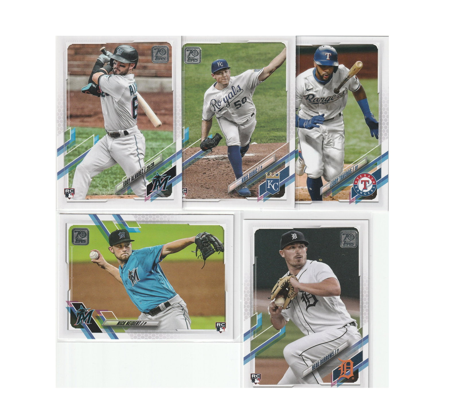 LOT OF 6 TOPPS 2021 SERIES 1 BASEBALL ROOKIES (1 of 1)