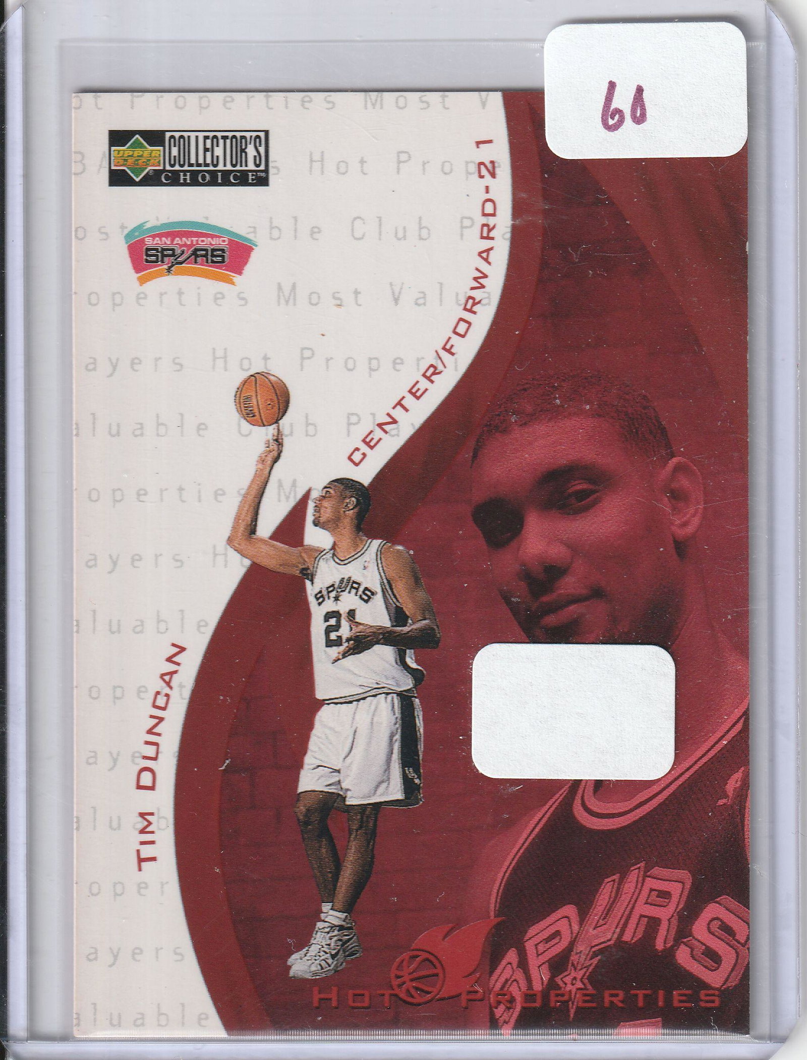 1997 UD COLLECTORS CHOICE TIM DUNCAN ROOKIE CARD (1 of 1)