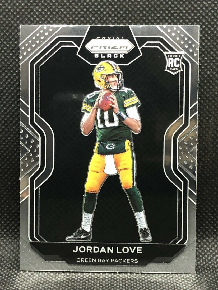 PANINI PRIZM BLACK-JORDAN LOVE GB PACKERS ROOKIE CARD (1 of 1)