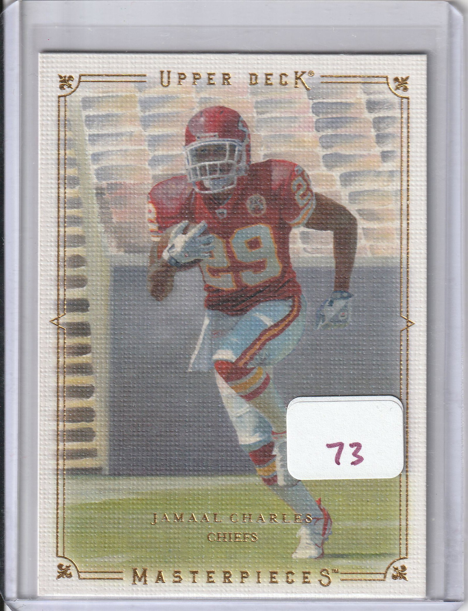 2008 UD MASTERPIECES JAMAAL CHARLES ROOKIE CARD (1 of 1)