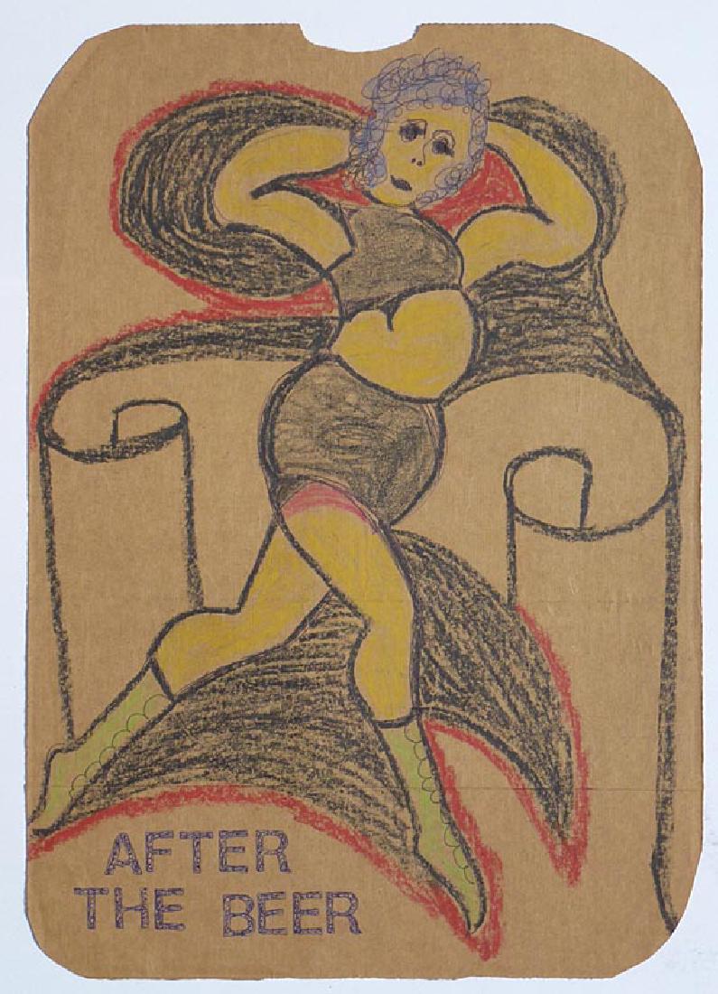 Lewis Smith Outsider Art "After The Beer" (1 of 2)