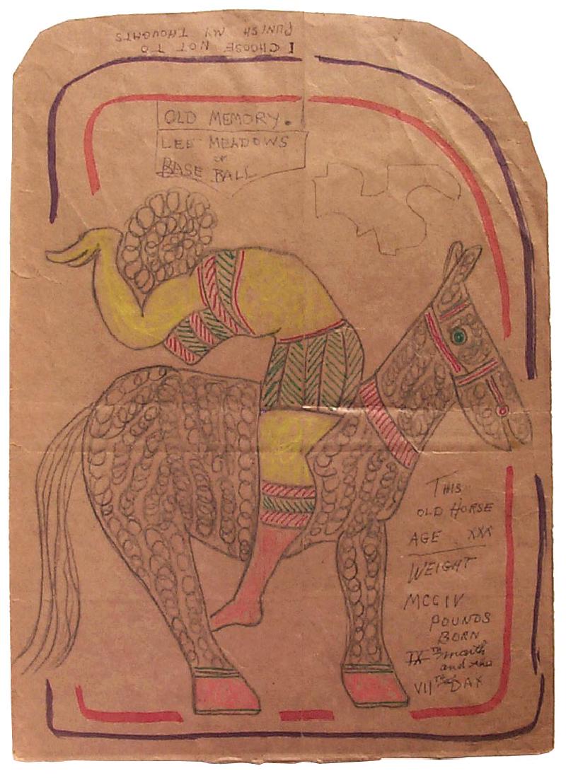 Lewis Smith Outsider Art: 2 WOMEN, 2 ANIMALS (1 of 2)