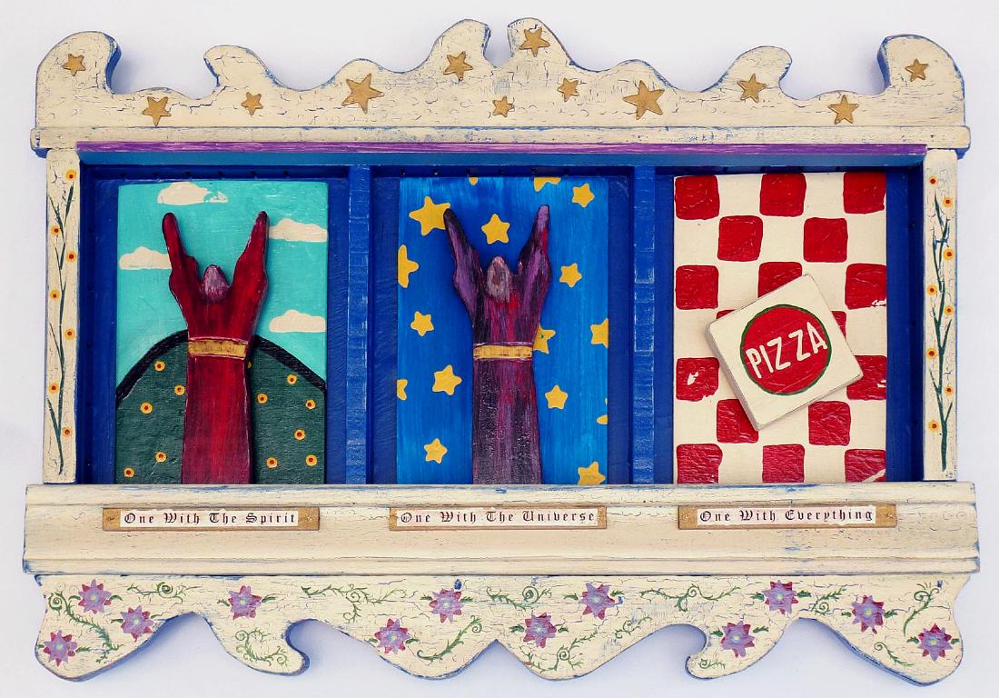 Set of layered shadowboxes in an elaborate frame (1 of 5)