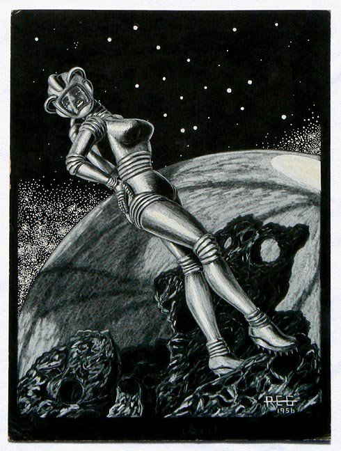 167 An Oustsider Art "Space Bimbo" by R E Gilbert (1 of 4)