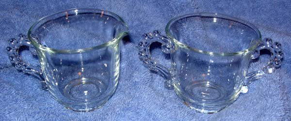 IMPERIAL CANDLEWICK CREAM & SUGAR SET Imperial Candlewick Sugar and Creamer