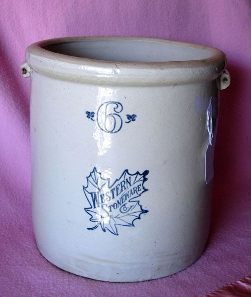 1196 VINTAGE 6 GALLON WESTERN STONEWARE CROCK Jun 03, 2006 Cripple