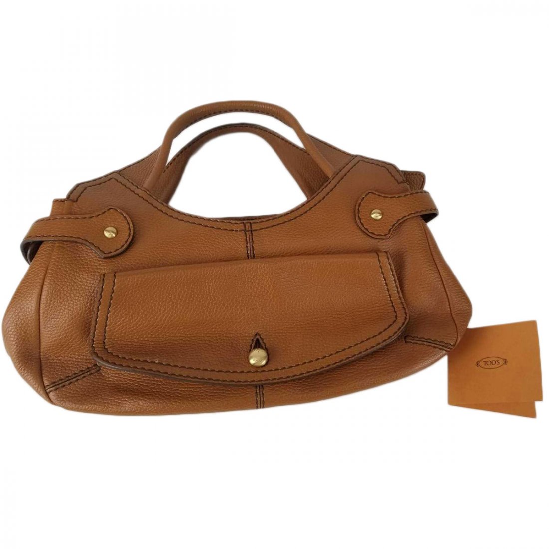 A TOD's Brown Leather Hobo Shoulder Handbag: TOD's Brown Leather Hobo Shoulder Handbag Size: 14 in. (35.5 cm.) l x 10 in. (25.4 cm.) h x 4 1/2 in. ( 11.4 cm.) d 