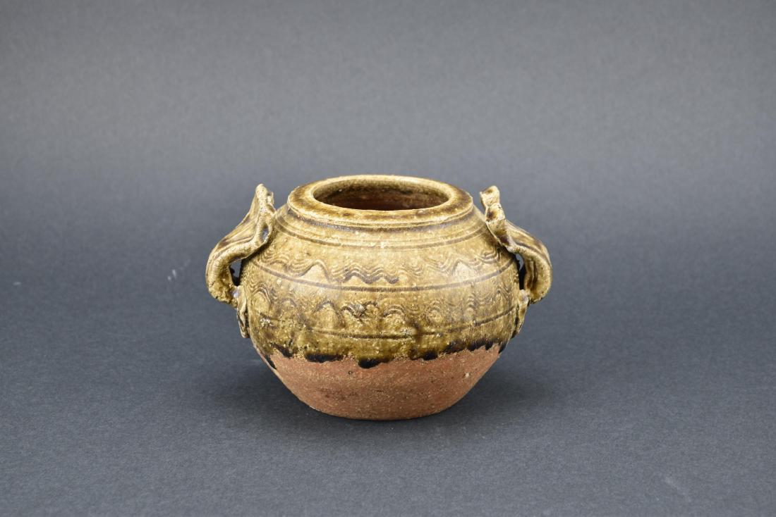 Han Dynasty Ash Glazed Ceramic Jar (1 of 9)