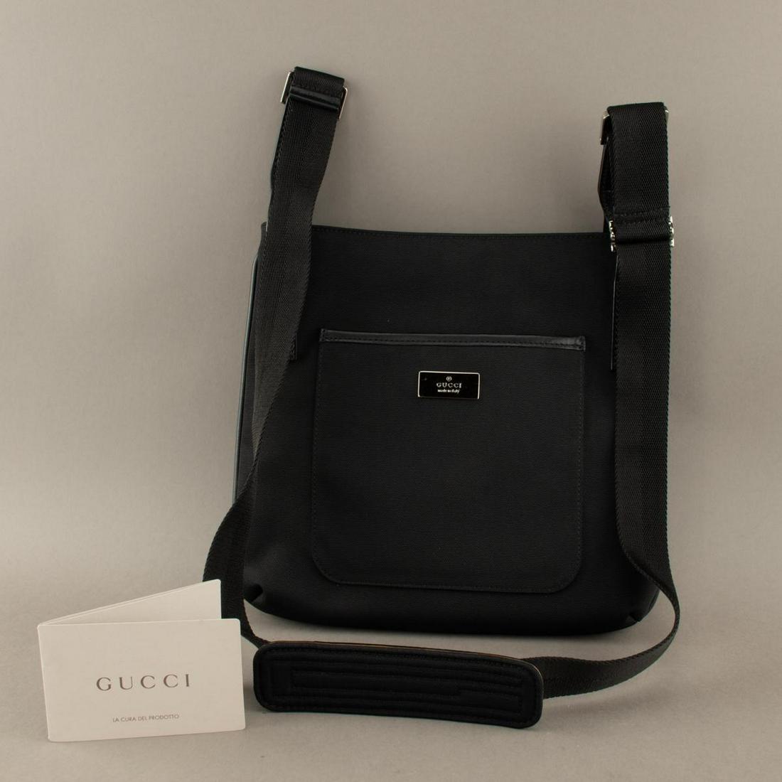 Gucci Crossbody Black Canvas Messenger Bag (1 of 7)
