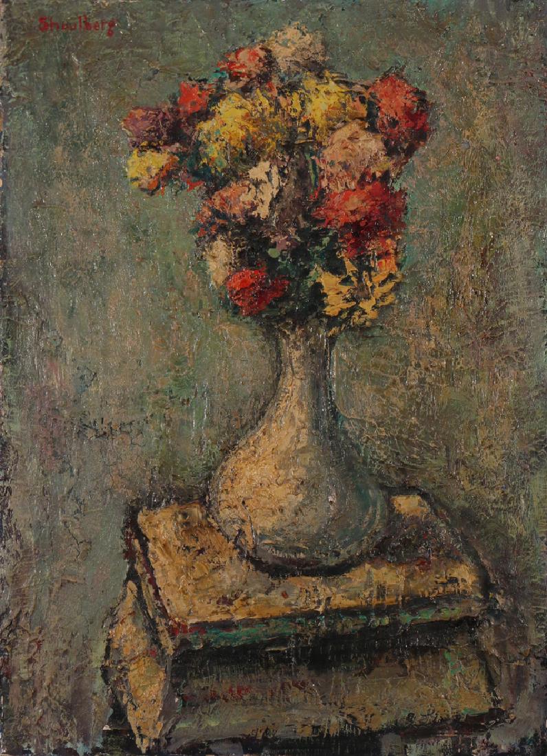 HARRY SHOULBERG (American, 1903-1995): Still Life oil on canvas h. 22 w. 16, sgd. upper left