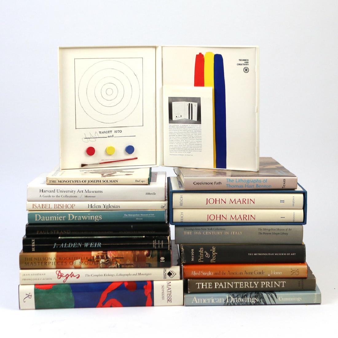(17vol) MISC. ART BOOKS: mostly on American painters, including Technics and Creativity, a 2-volume set on John Marin, etc.
