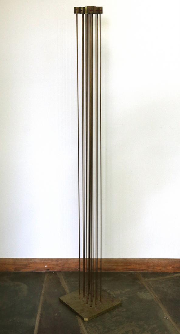 BERTOIA-STYLE SONAMBIENT SCULPTURE: possibly by Val Bertoia (b. 1949), marked '415' h. 63 w. 10-1/4 d. 10-1/8 in.