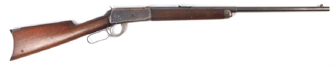 WINCHESTER MODEL 1894 LEVER ACTION RIFLE: Chambered in 30WCF, lever action, s/n 194658, 23-1/2 in. octagonal/ round barrel stamped Manufactured by The Winchester Repeating Arms Co. / New Haven. Conn. U.S.A. Patented August 21 1894 / Nickel St