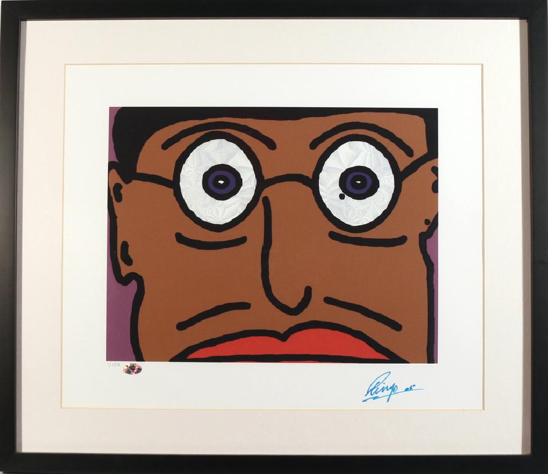 RINGO STARR (British, 1940): OOO Man Two, 2005 color print h. 10 w. 13 in. (subject) overall: 18-1/2 x 21-1/2 in. ed. 1/100, signed, numbered, and dated, framed