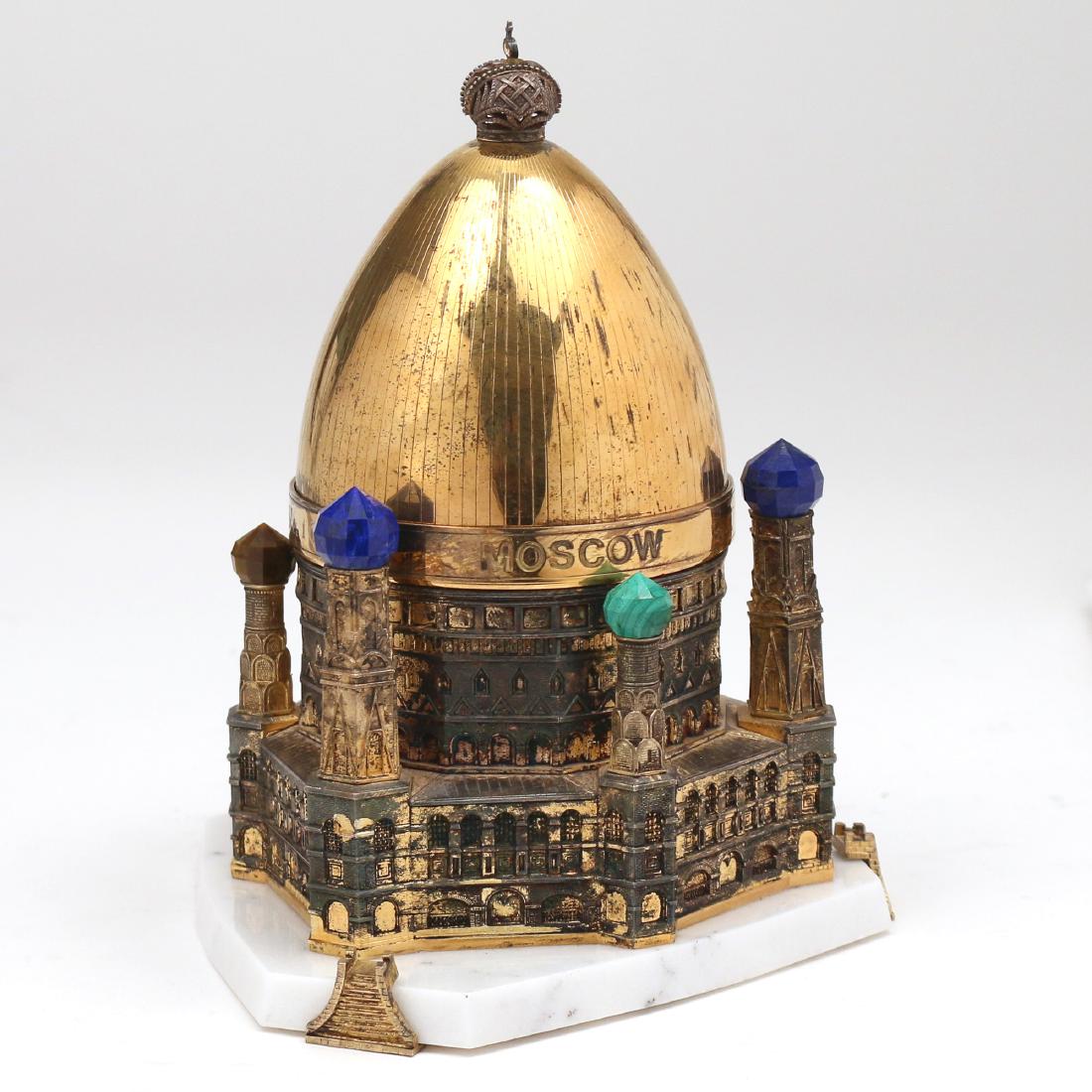 THEO FABERGE MOSCOW VERMEIL STERLING EGG (1 of 5)